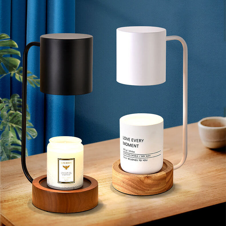 Japanese Wood Dimmable candle wax warmer lamp