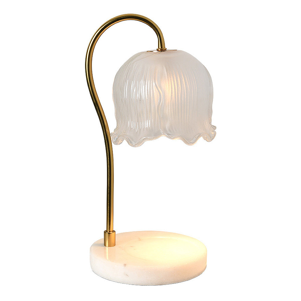 Modern Glass Flower Shape Warming Candle Lamp