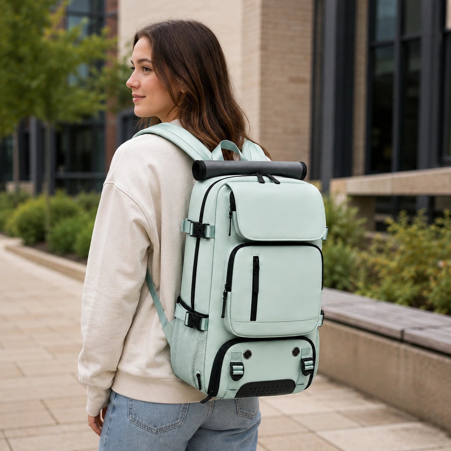 Large Travel Backpack with USB Charging & Shoe Compartment
