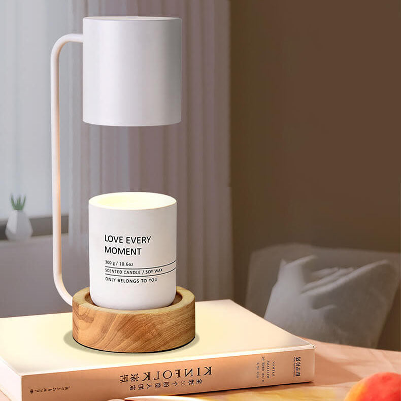 Japanese Wood Dimmable candle wax warmer lamp