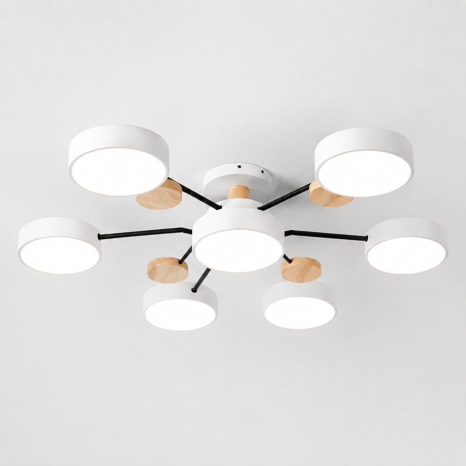 Modern Wood Round LED Ceiling Light