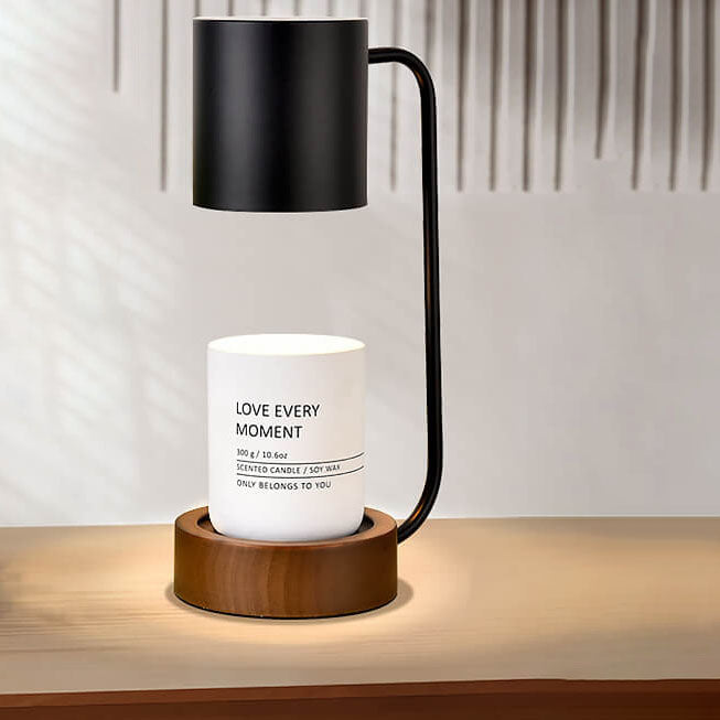 Japanese Wood Dimmable candle wax warmer lamp