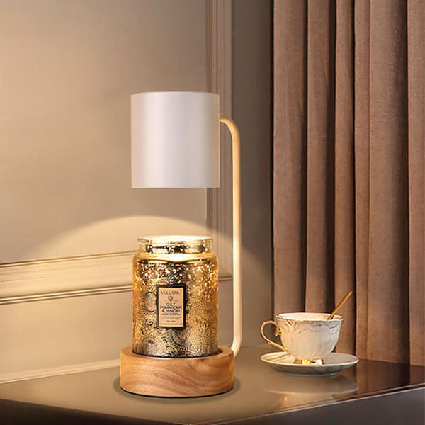Japanese Wood Dimmable candle wax warmer lamp