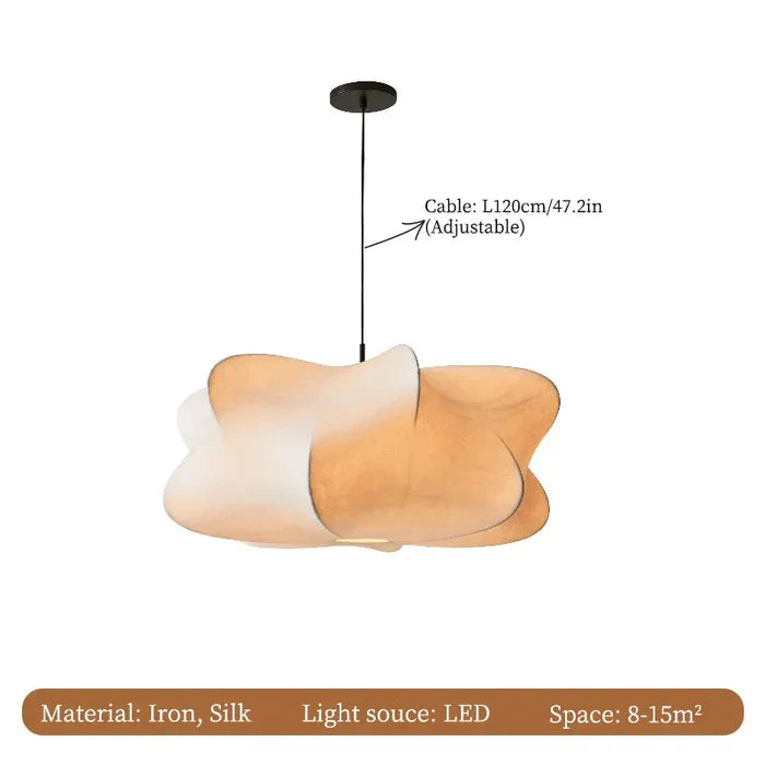 Japanese Wabi Sabi Silk Pendant Lamp