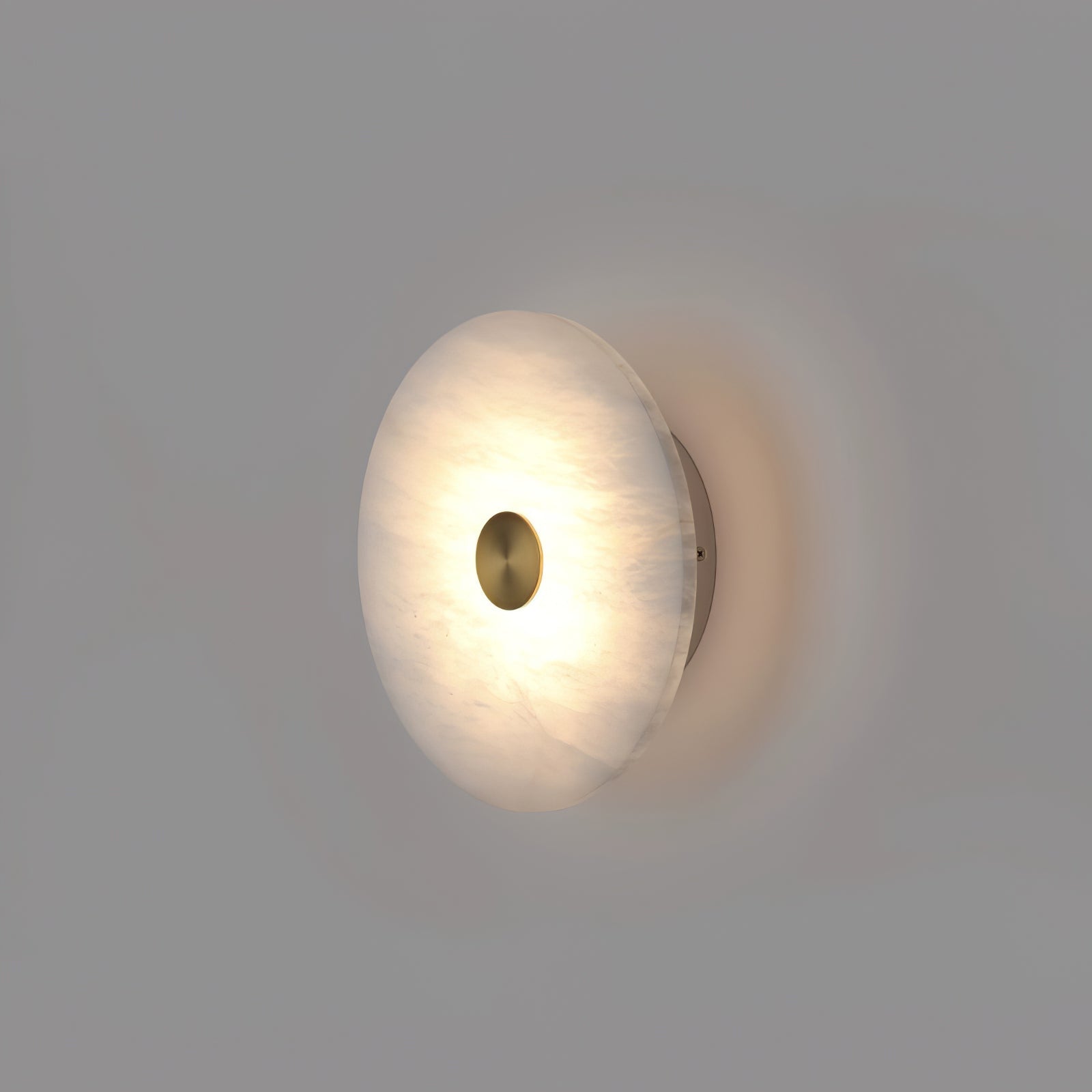 Minimalist Jade Alabaster Metal Wall Light