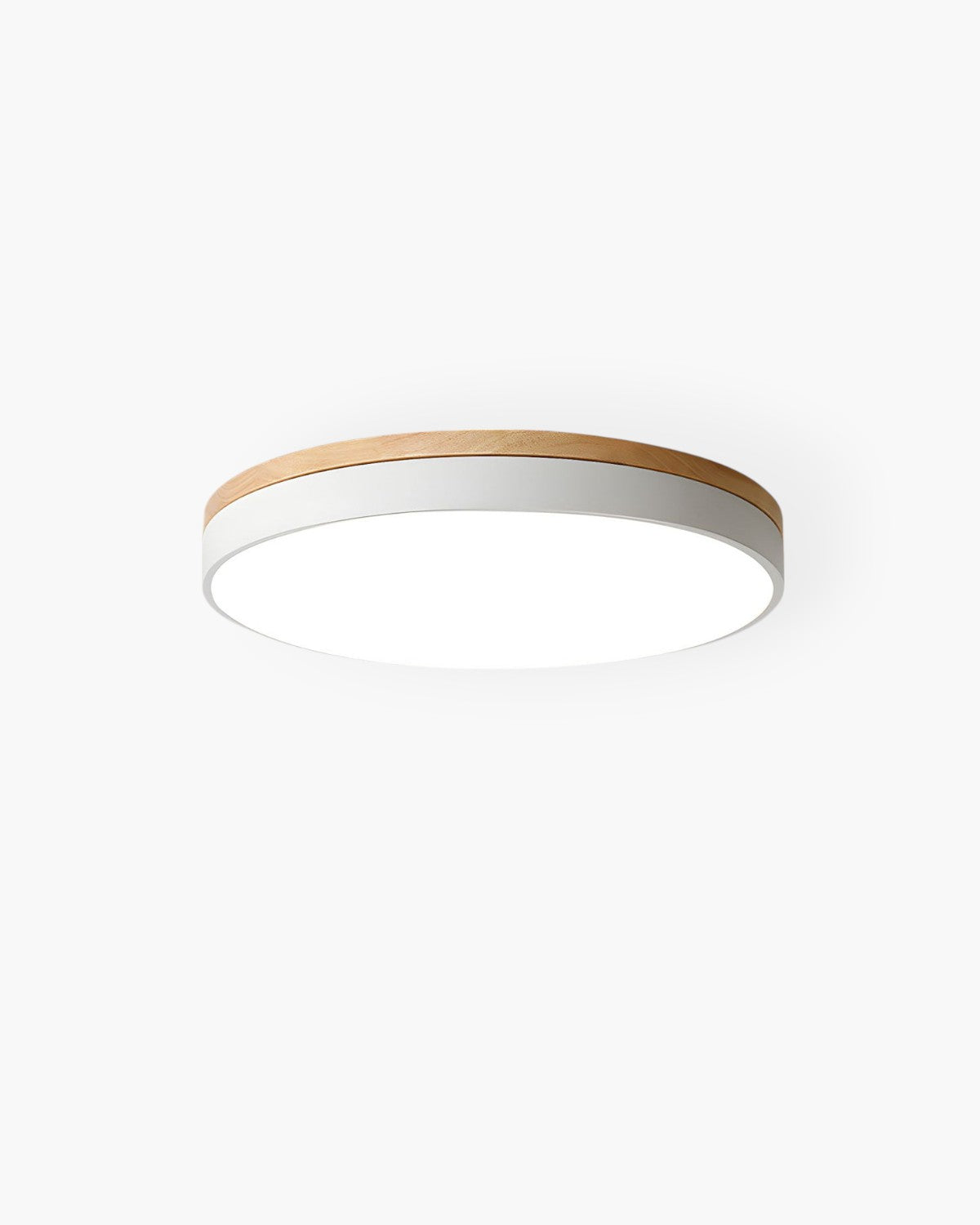 Nature Inspired LED Flush Mount Oak Accent Ceiling Light