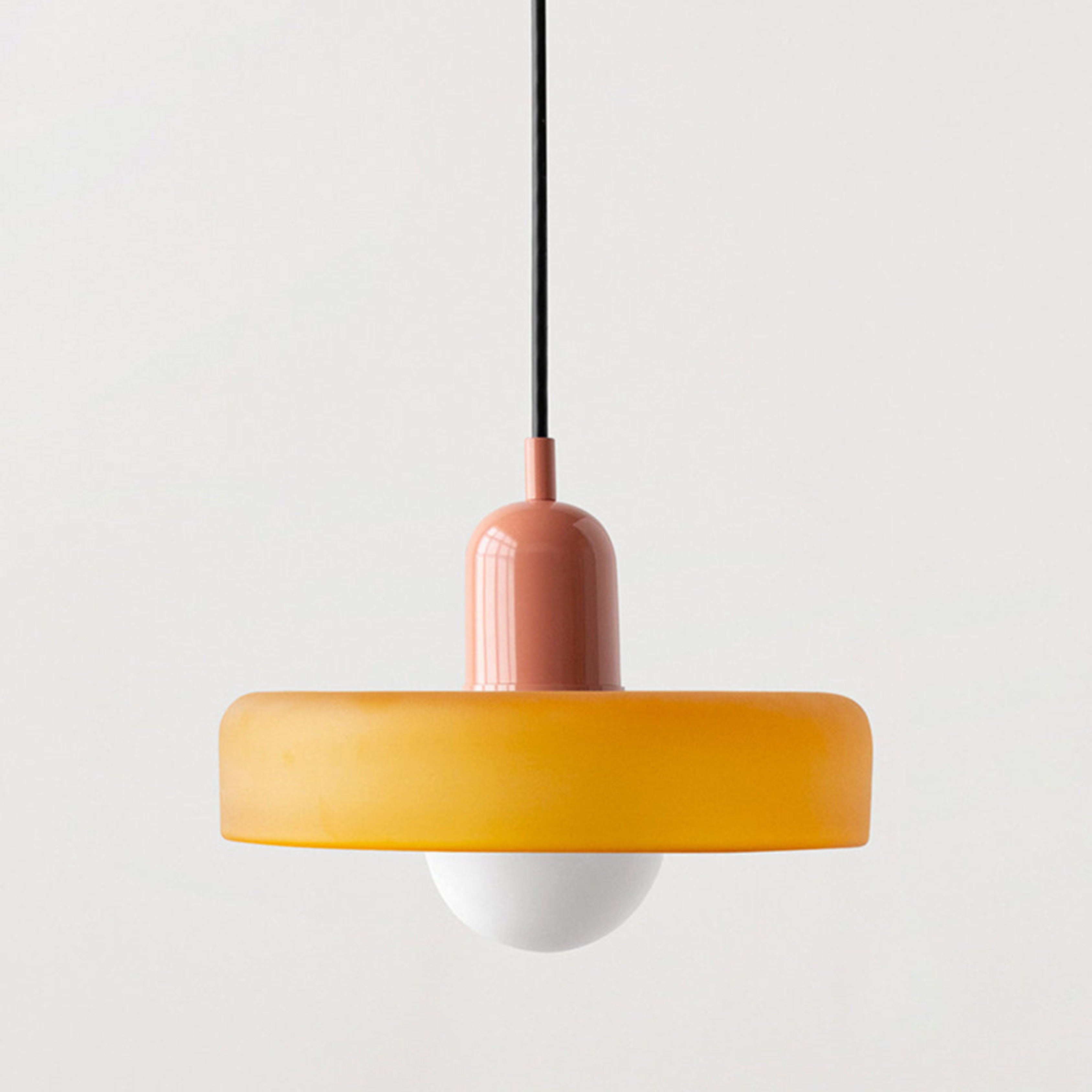 Modern Adjustable Height Glass Ambient Pendant Ceiling Light