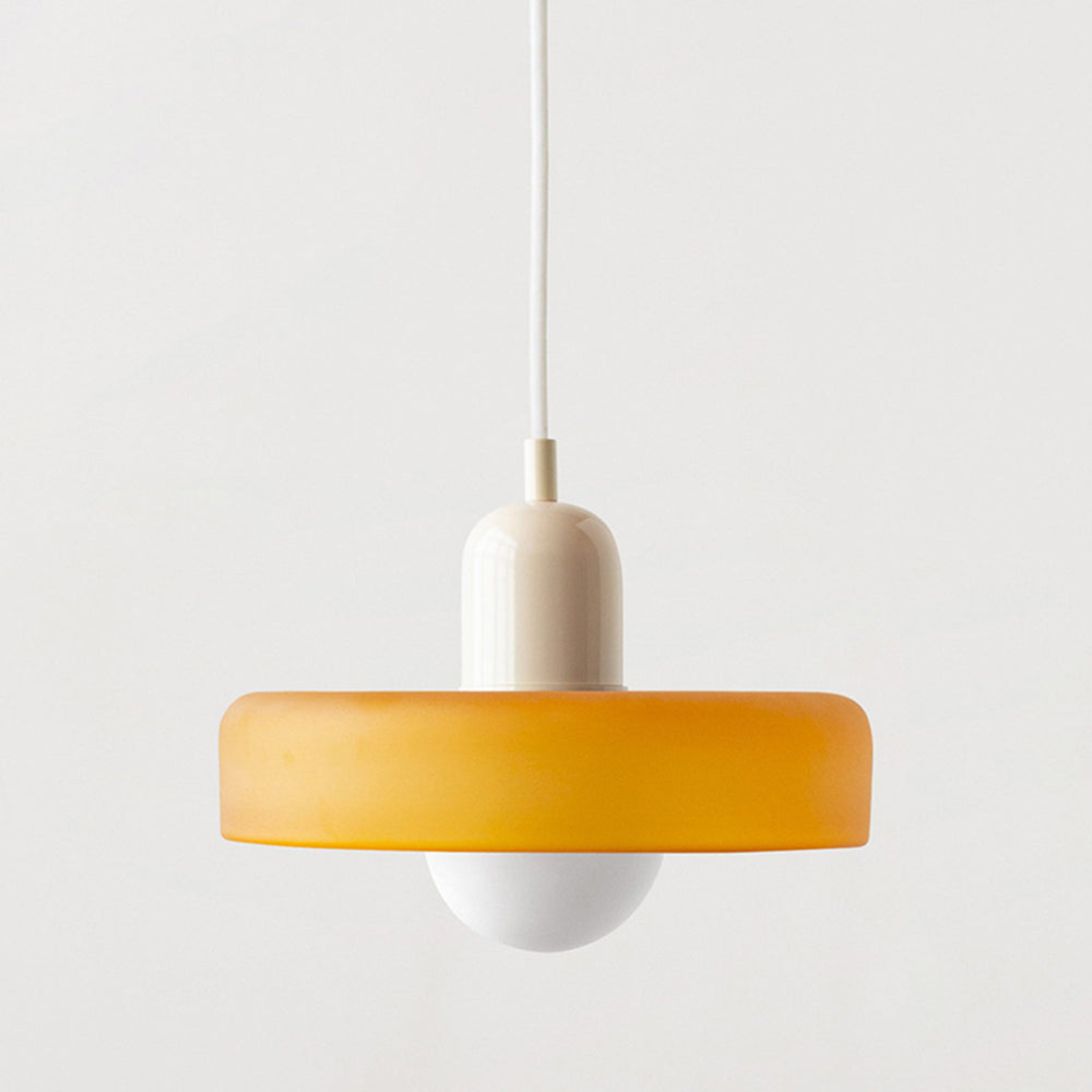 Modern Adjustable Height Glass Ambient Pendant Ceiling Light