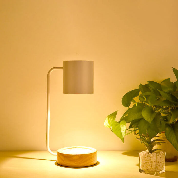 Japanese Wood Dimmable candle wax warmer lamp