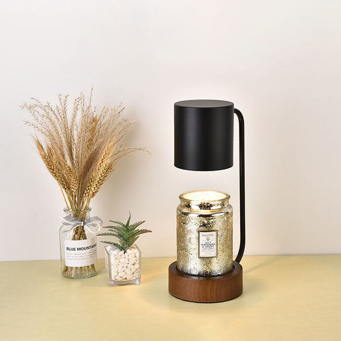 Japanese Wood Dimmable candle wax warmer lamp