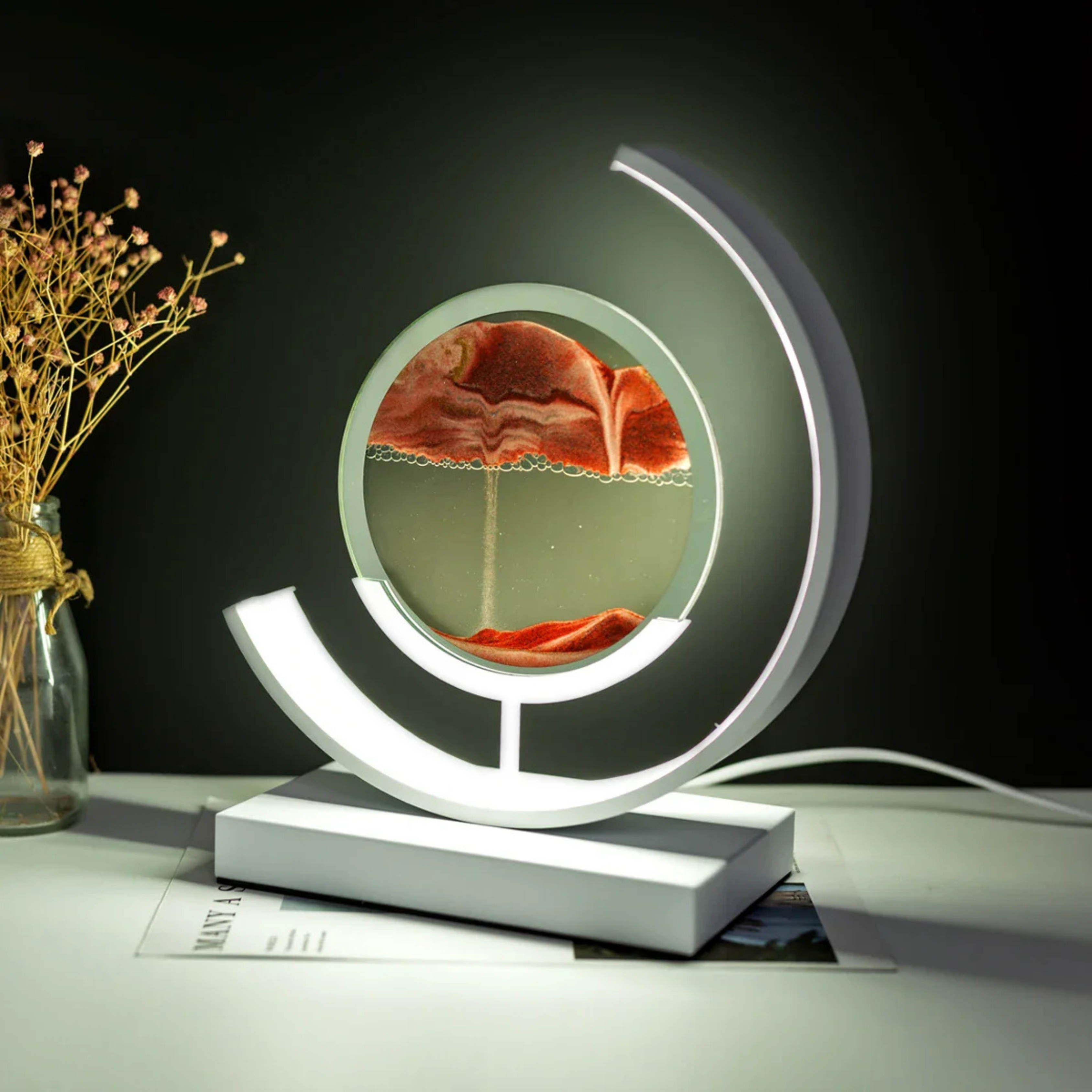 Kinetic Sand Art Ambient LED Contemporary Table Lamp