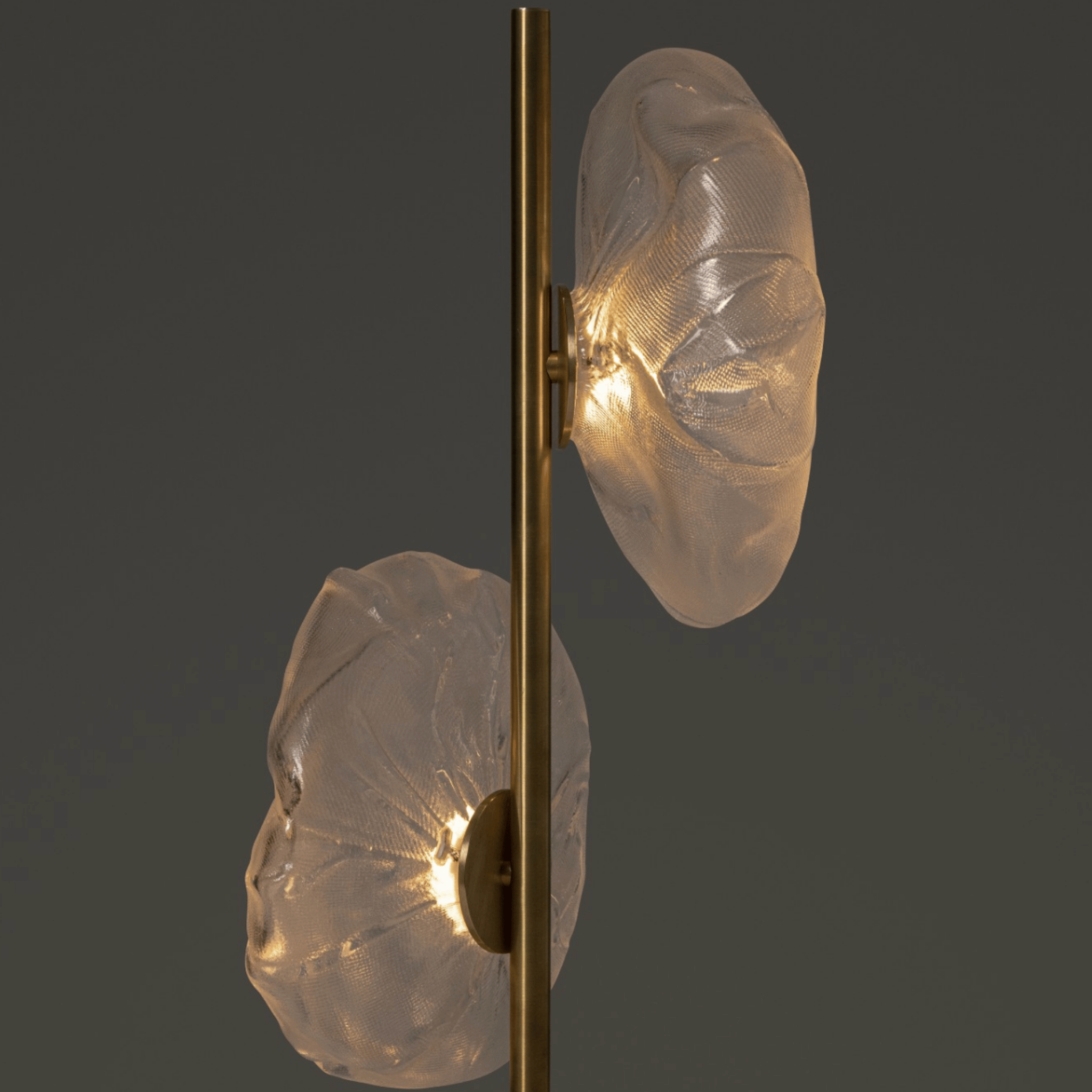 Nordic Glass LED Floor Lamp with Knob Switch