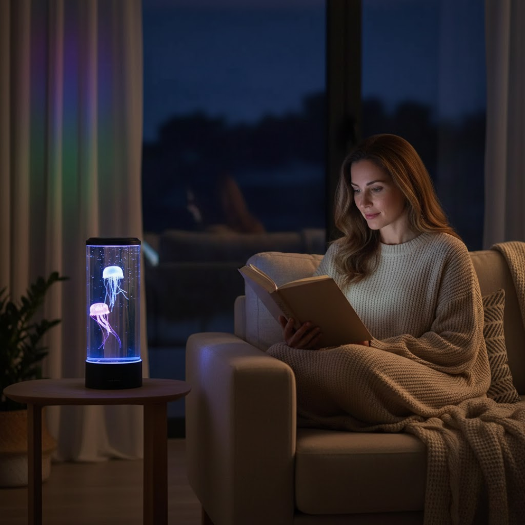 Modern LED Jellyfish Table Lamp for Bedroom - Mood Light - Bedside Night Light