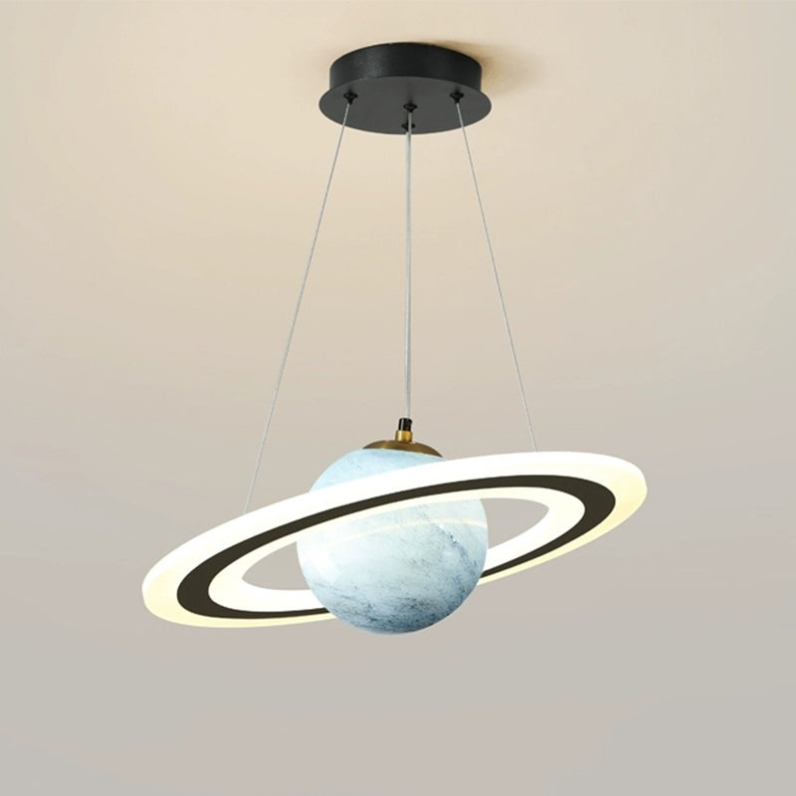 Elegant Planet Inspired Remote Controlled Cosmic Pendant Light