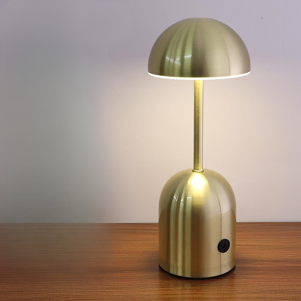 Metal Rechargeable Table Lamp - Cordless Bedside Touch Dimmable LED