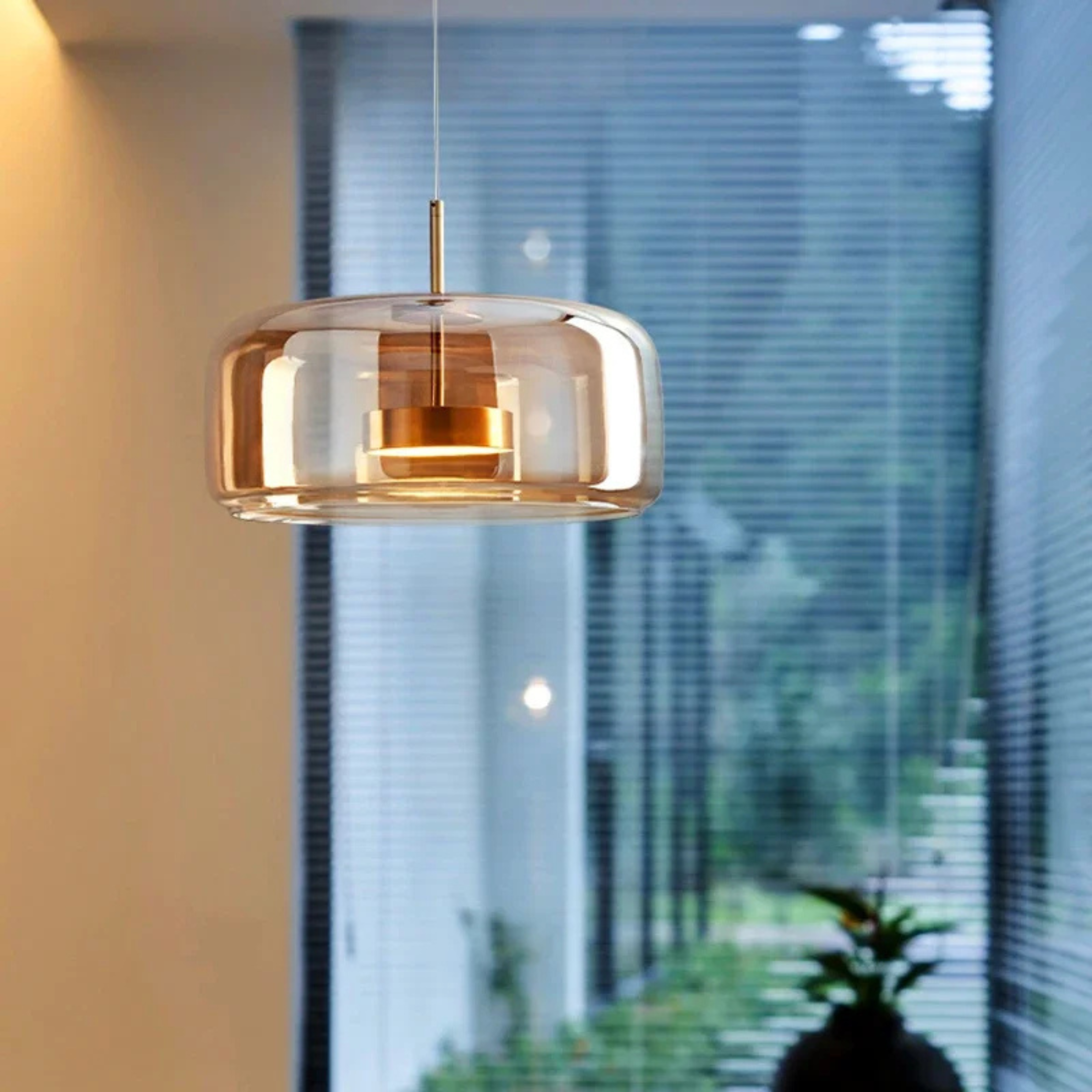 Modern Elegant Clear Glass Kitchen Island Pendant Light