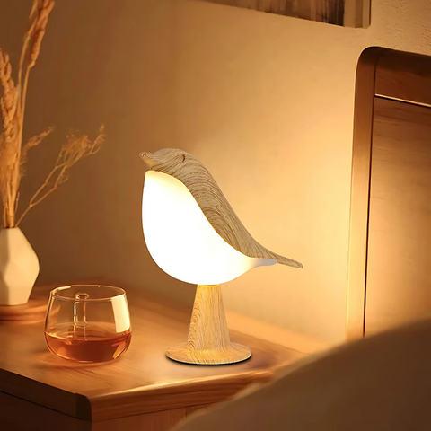 Bedside Table Lamp for Bedroom - Touch Control Color-Changing LED - Bird Aroma Diffuser