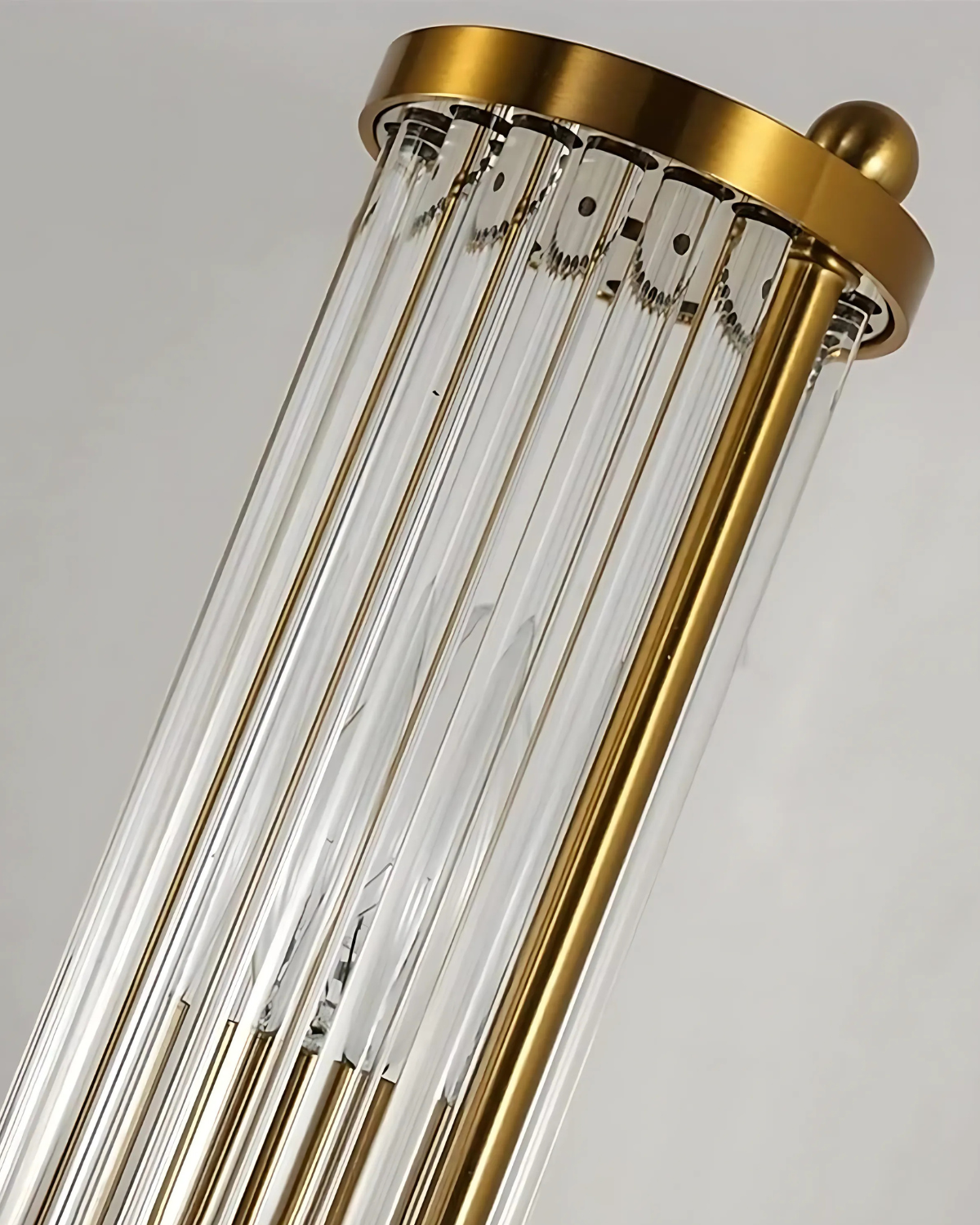 Elegant Crystal Glass Stainless Steel Contemporary Wall Sconce