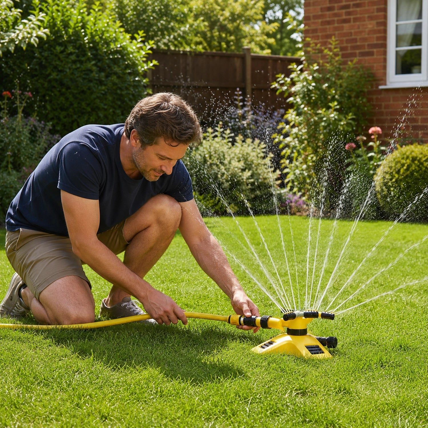 3-Arm Adjustable 360° Rotating Lawn Sprinkler System