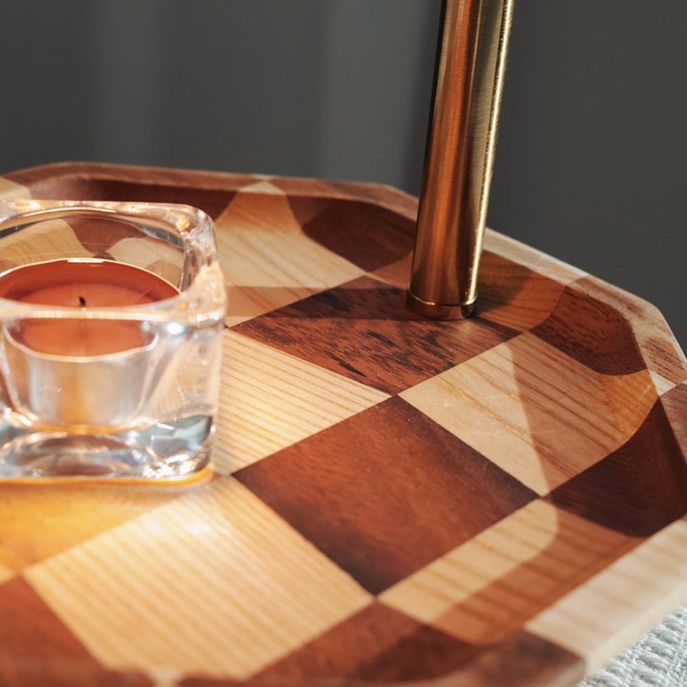 Retro Wood warming candle lamp