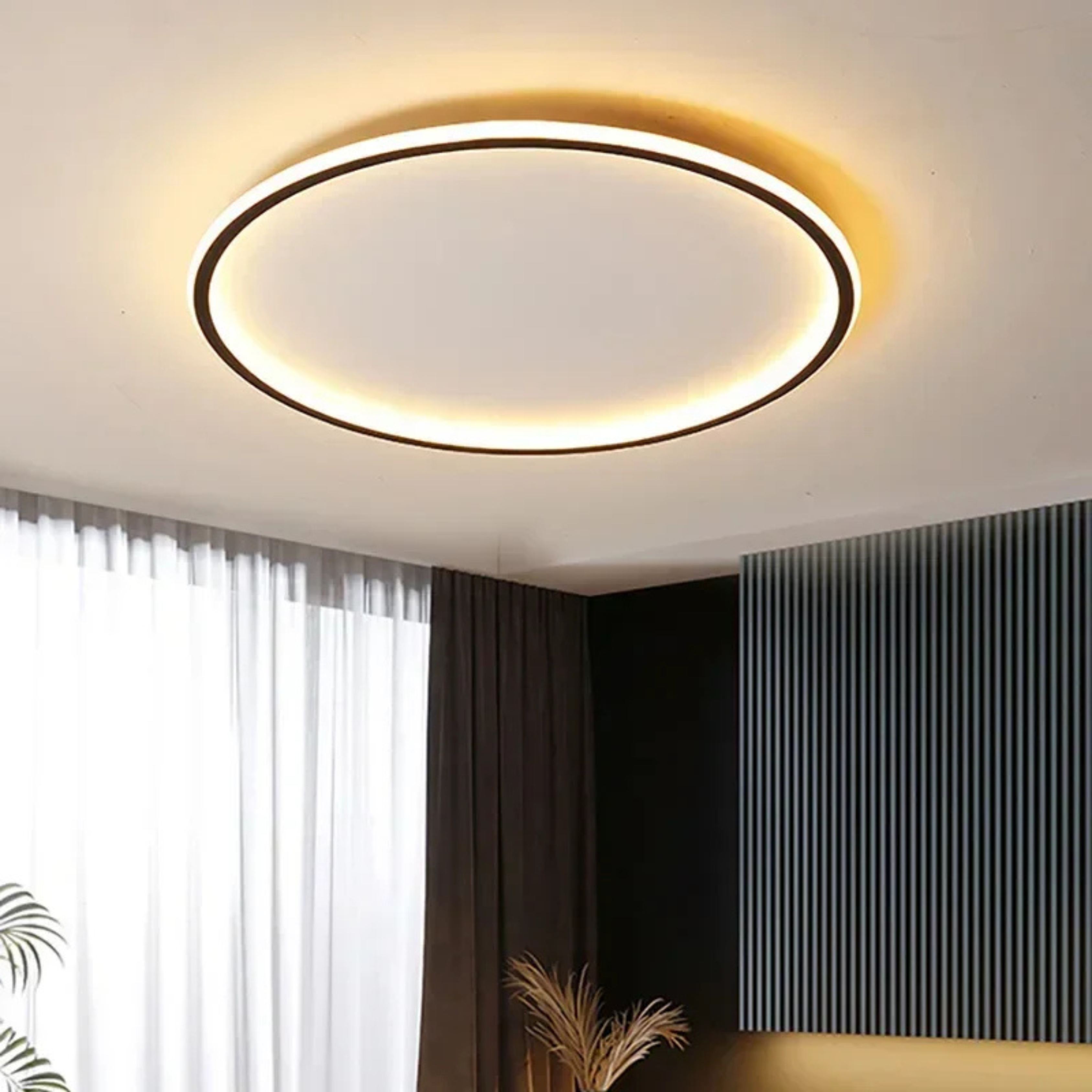 Scandinavian Modern Round LED Flush Mount Soft Illumination Ceiling Light