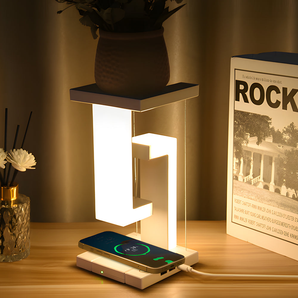 Modern LED Desk Lamp - Touch Control - Wireless & USB Charging