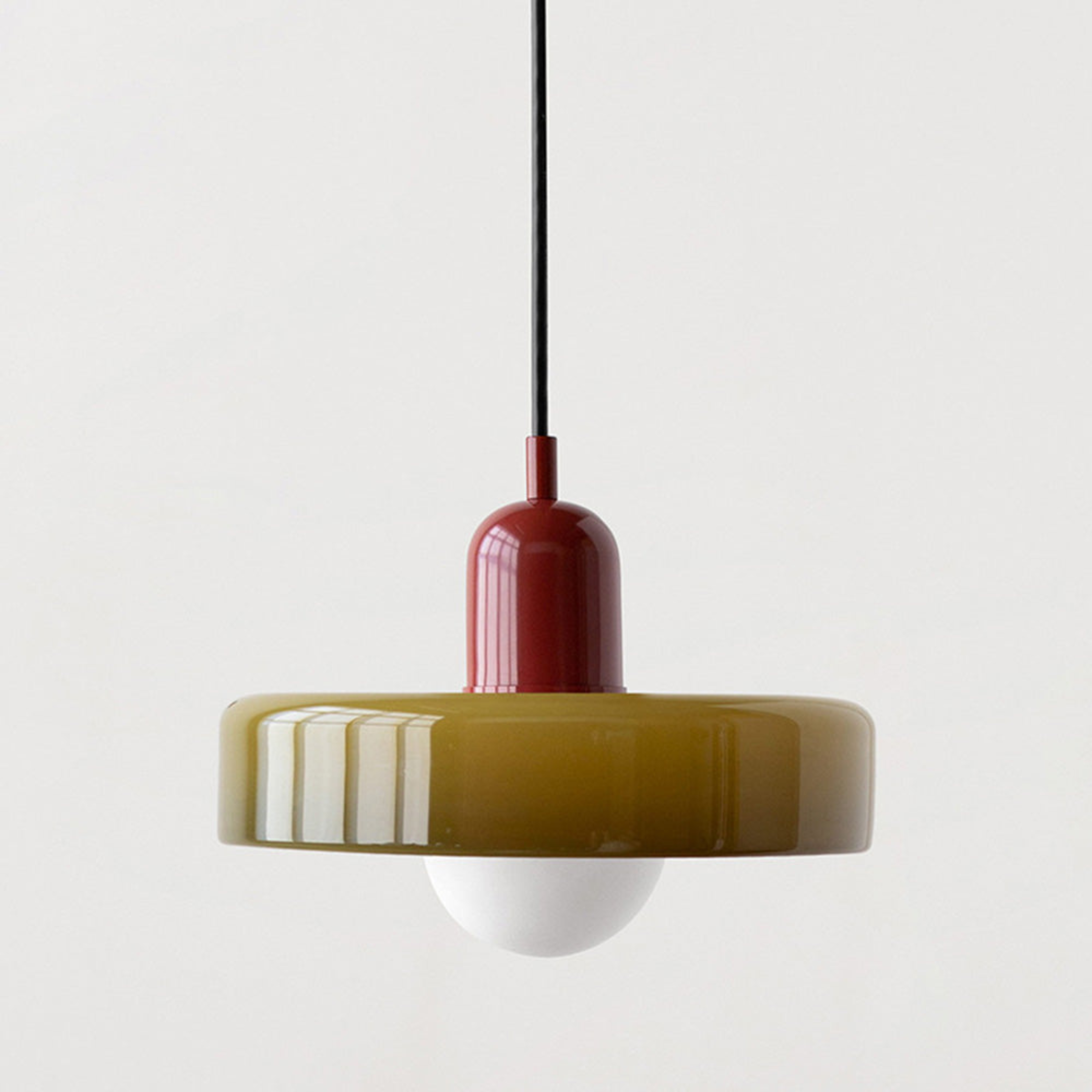 Modern Adjustable Height Glass Ambient Pendant Ceiling Light