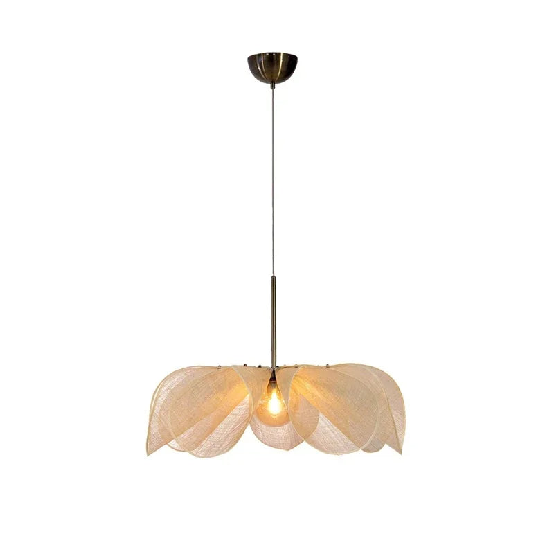 Vintage Fabric Shade Pendant Light