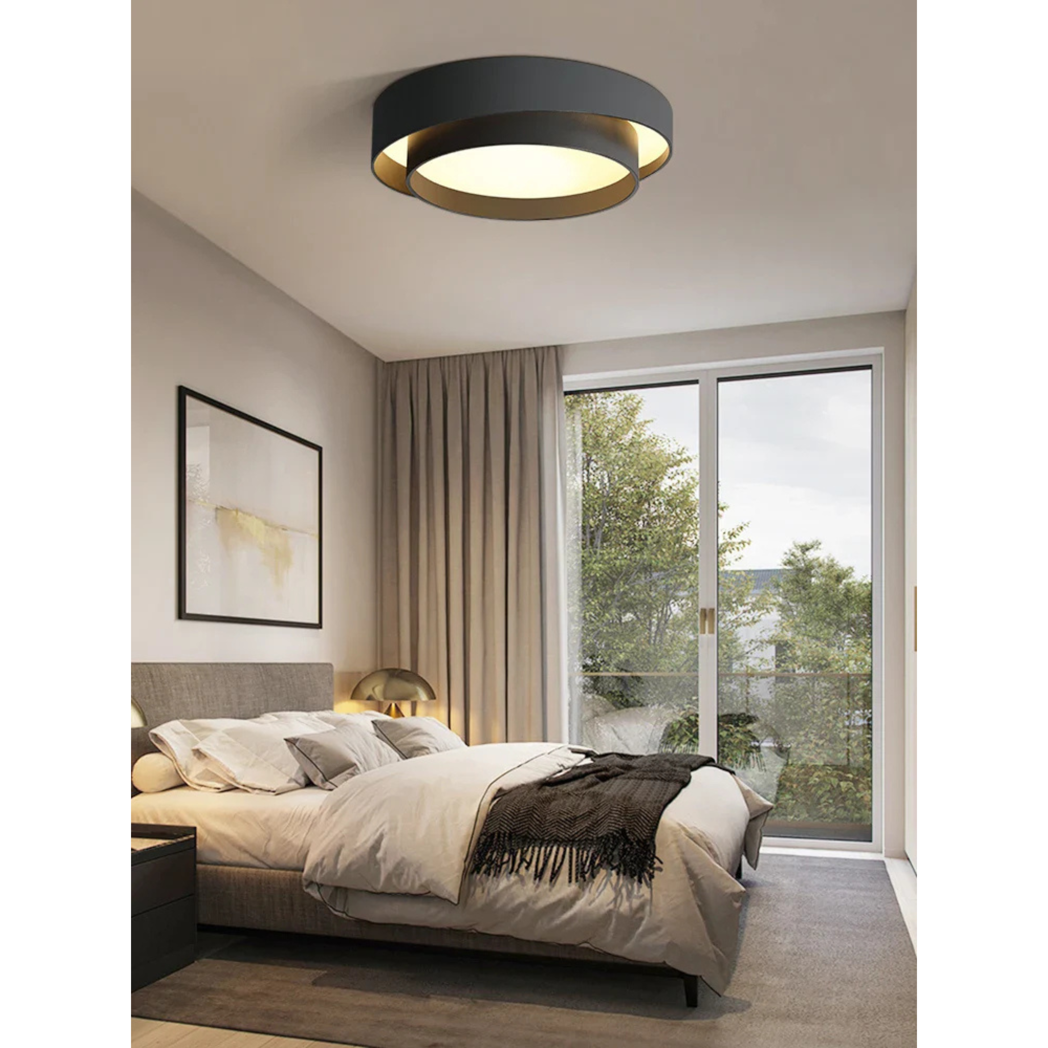 Modern LED Flush Mount Minimalist Contemporary Ceiling Light Fixture