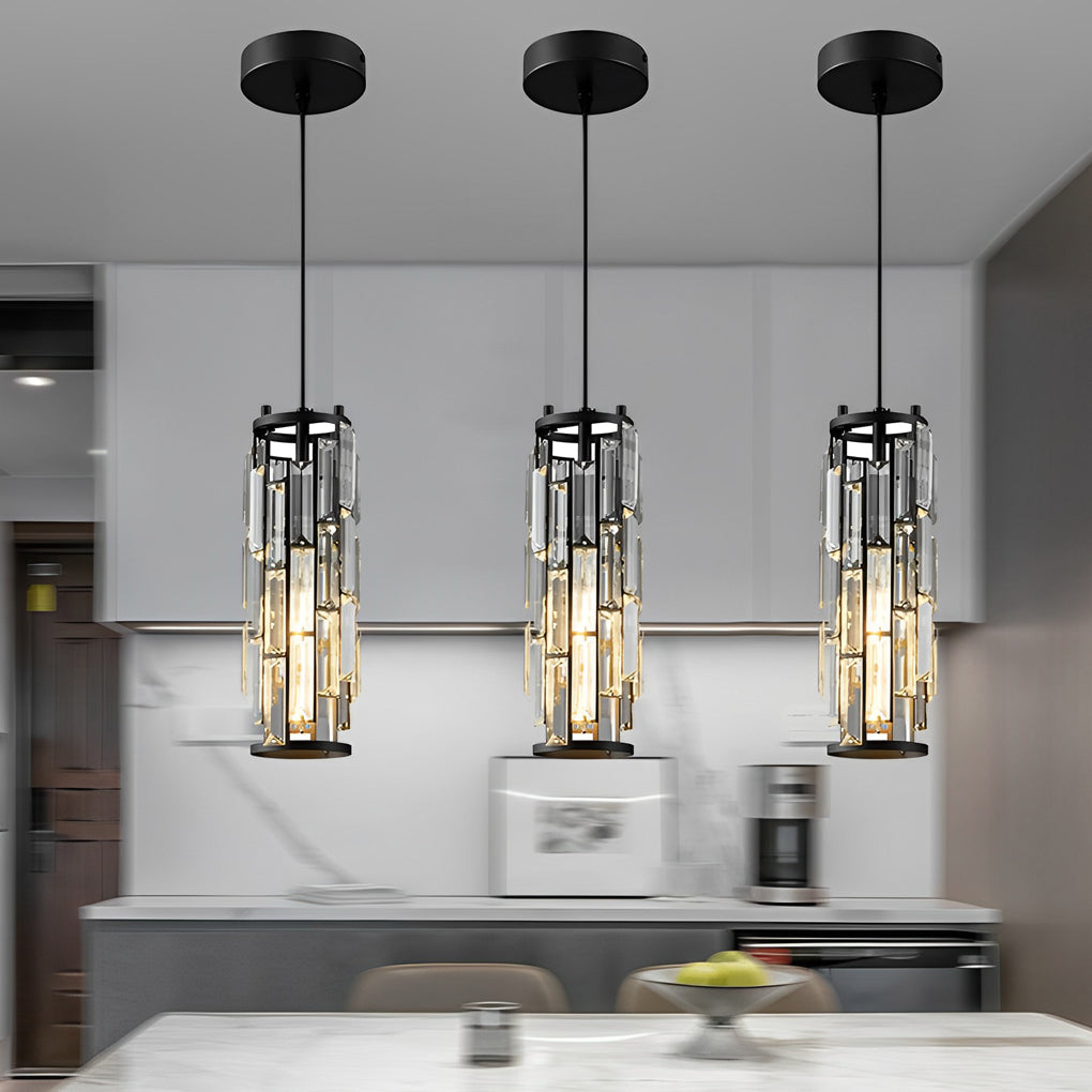 Modern Glass Pendant Light with Adjustable Cord