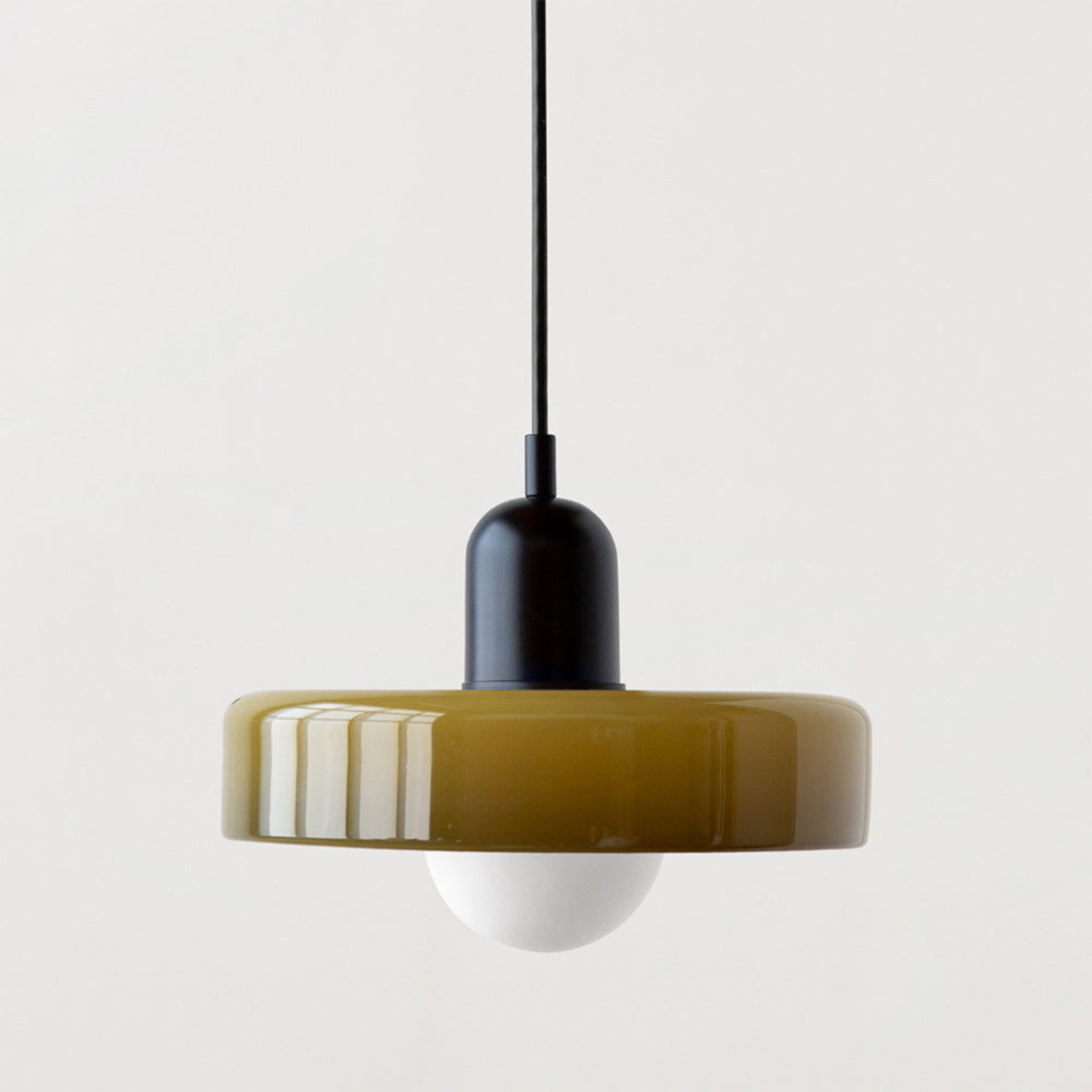 Modern Adjustable Height Glass Ambient Pendant Ceiling Light