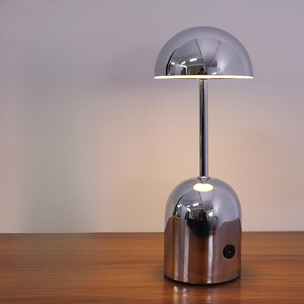 Metal Rechargeable Table Lamp - Cordless Bedside Touch Dimmable LED