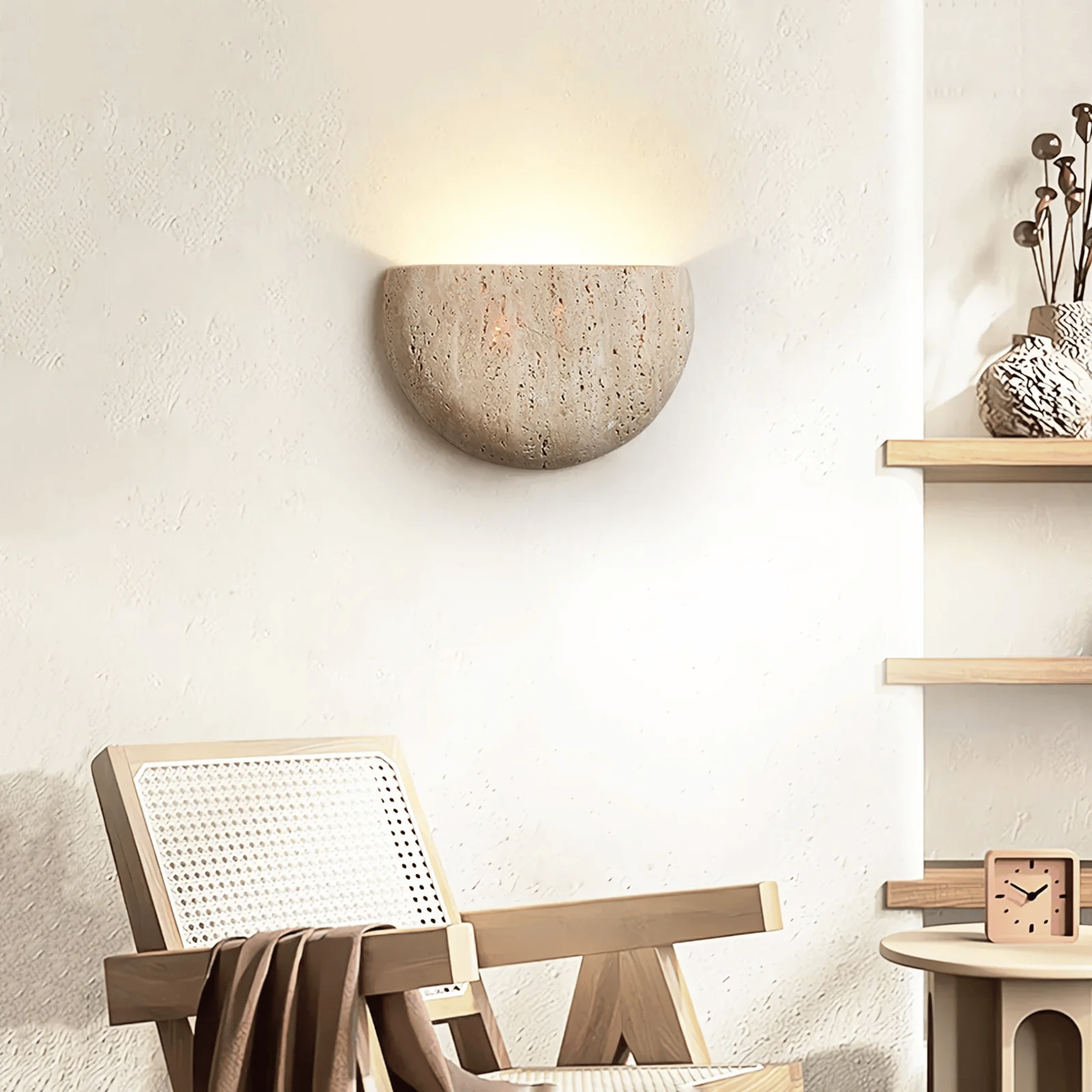 Travertine Stone Wall Lamp