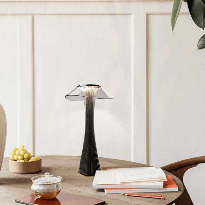 Amber Glass Table Lamp For Bedroom & Living Room