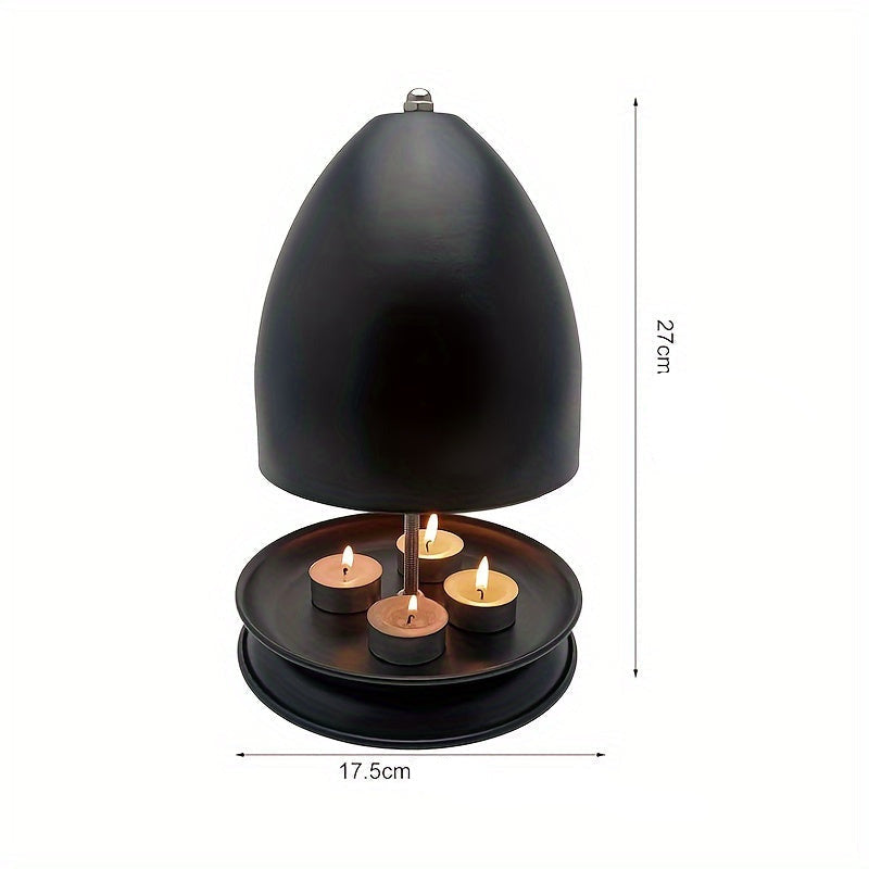 Black Flameless Heating With Hand Warmer And Holder - Tea Light Candle Warmer Kit