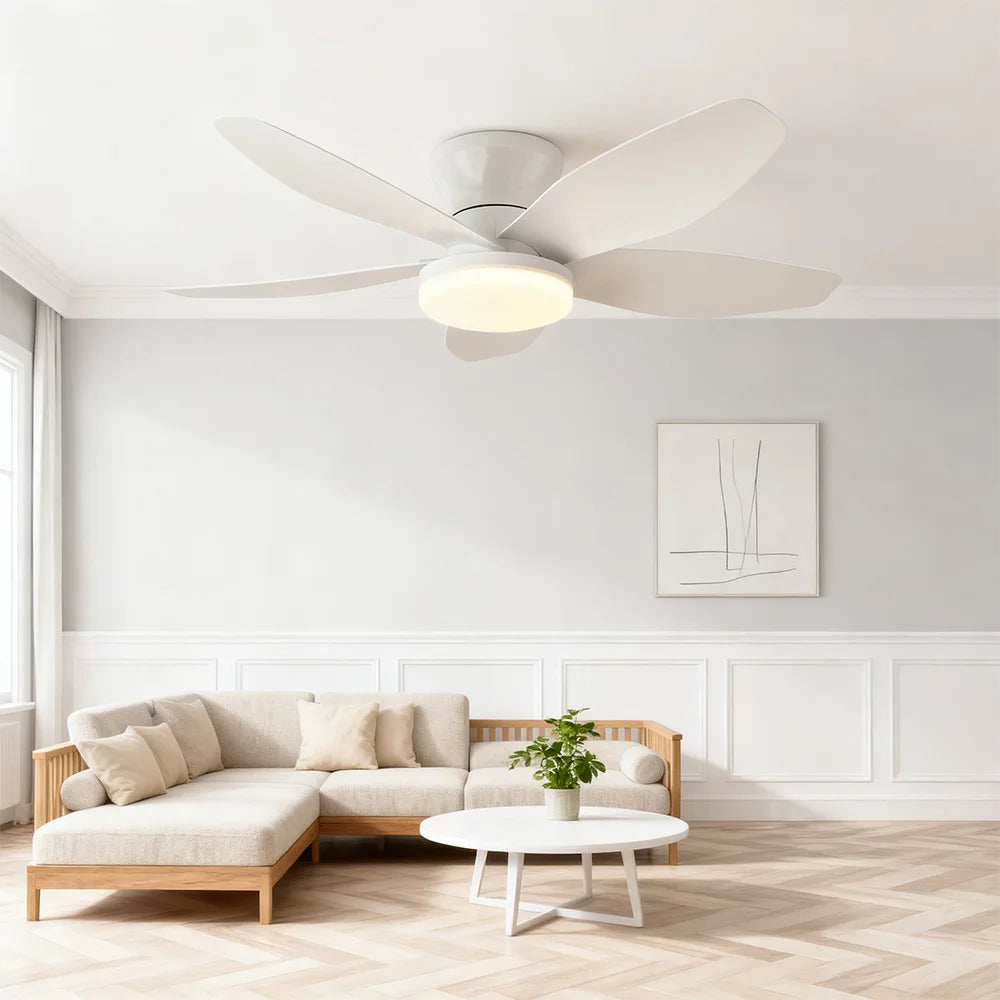 Ceiling Fan Light with Remote Control and Dimmable LED, 36 Inch, 6 Speeds