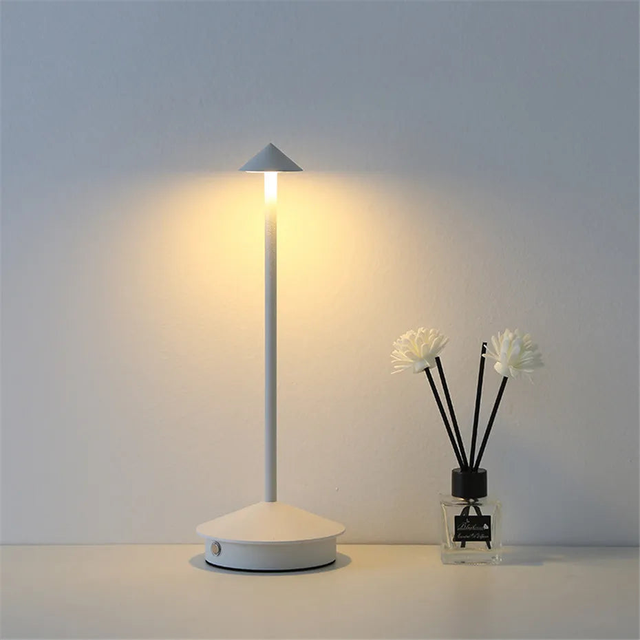 Cordless Bedside Table Lamp for Bedroom - Touch Control - Dimmable Rechargeable LED