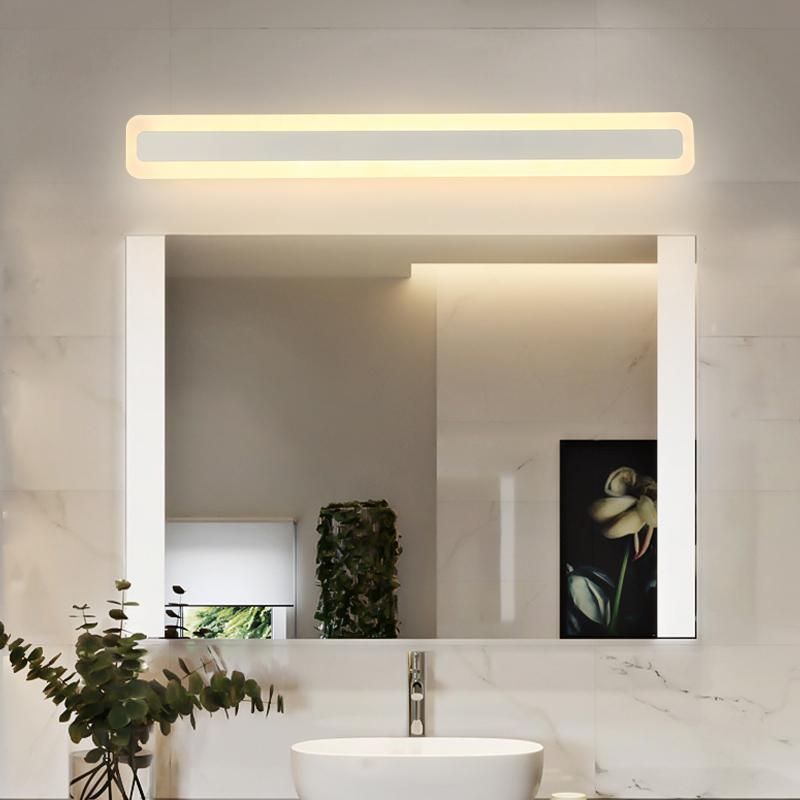 Modern Long Mirror Gold Finish Elegant Bathroom Wall Light