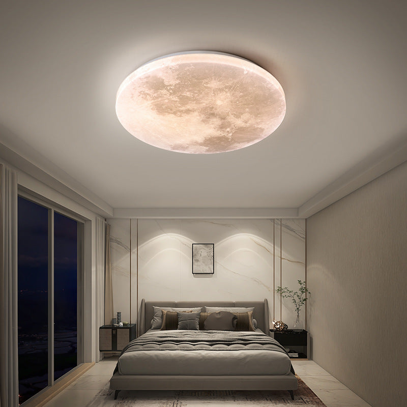 Moon Design LED Ceiling Light – Flush Mount 3-Colour Mode – Bedroom Kids Room