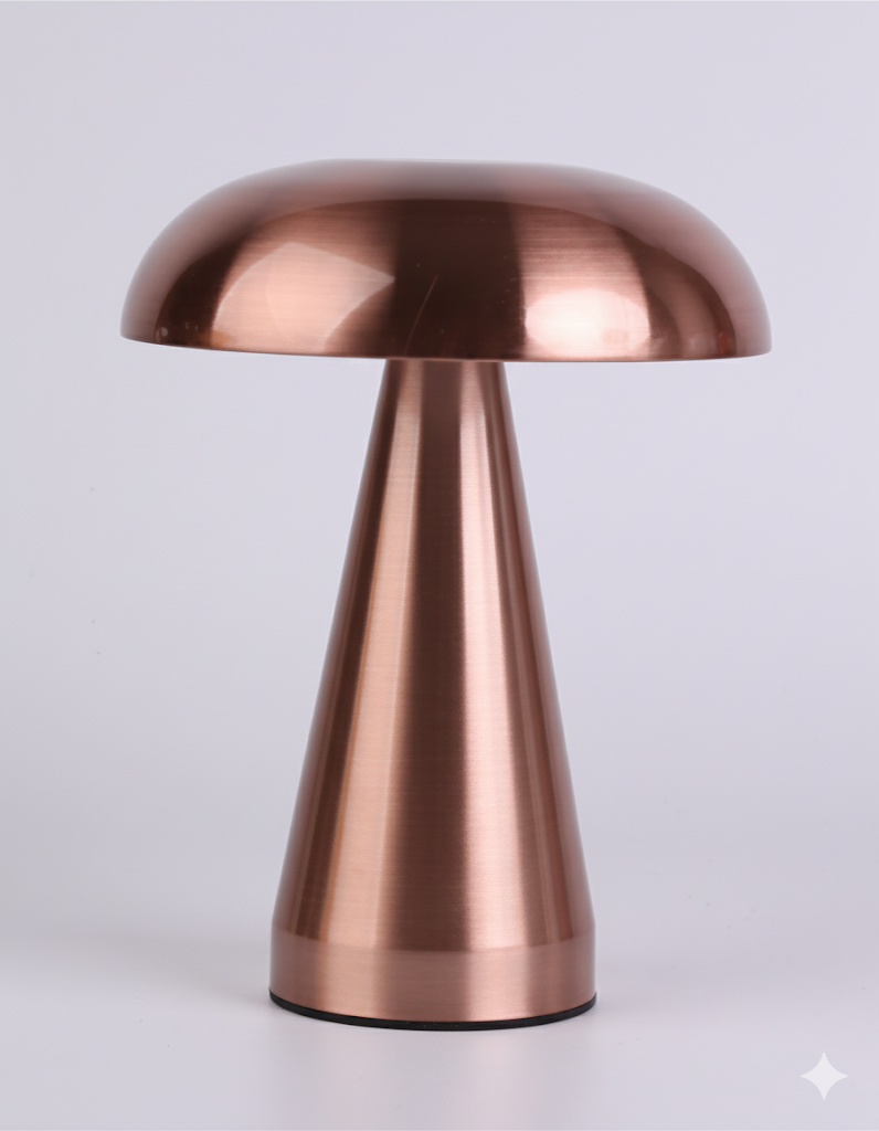 Modern Mushroom LED Table Lamp – Wireless Rechargeable 3 Colour Modes – Bedside