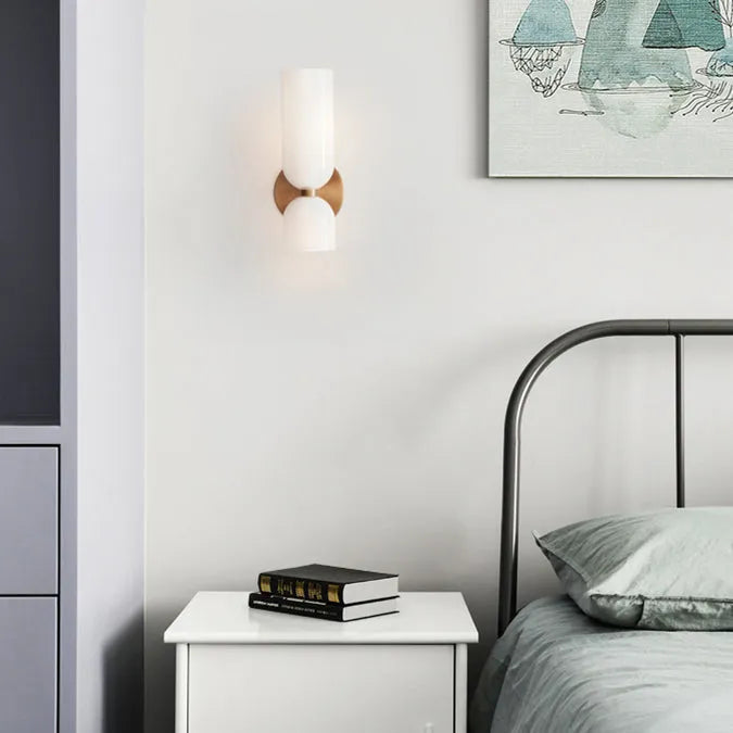 Elegant Led Glass Shades Contemporary Wall Sconce Lighting
