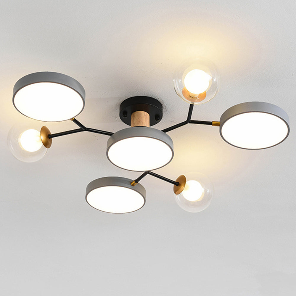 Nature Inspired Led Flush Mount Ceiling Light Living Room