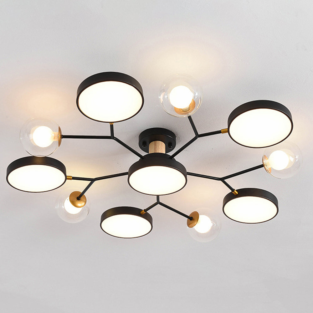 Nature Inspired Led Flush Mount Ceiling Light Living Room
