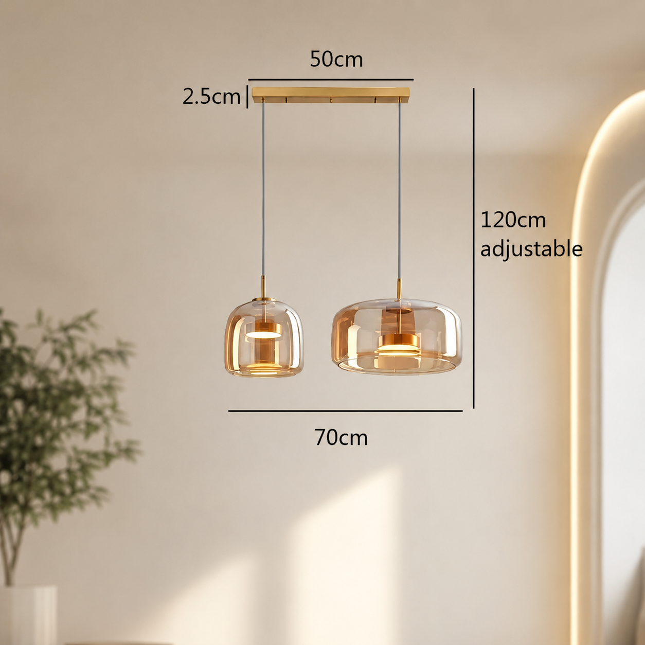 Modern Glass Pendant Light - Nordic Style