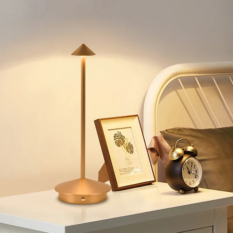 Cordless Bedside Table Lamp for Bedroom - Touch Control - Dimmable Rechargeable LED