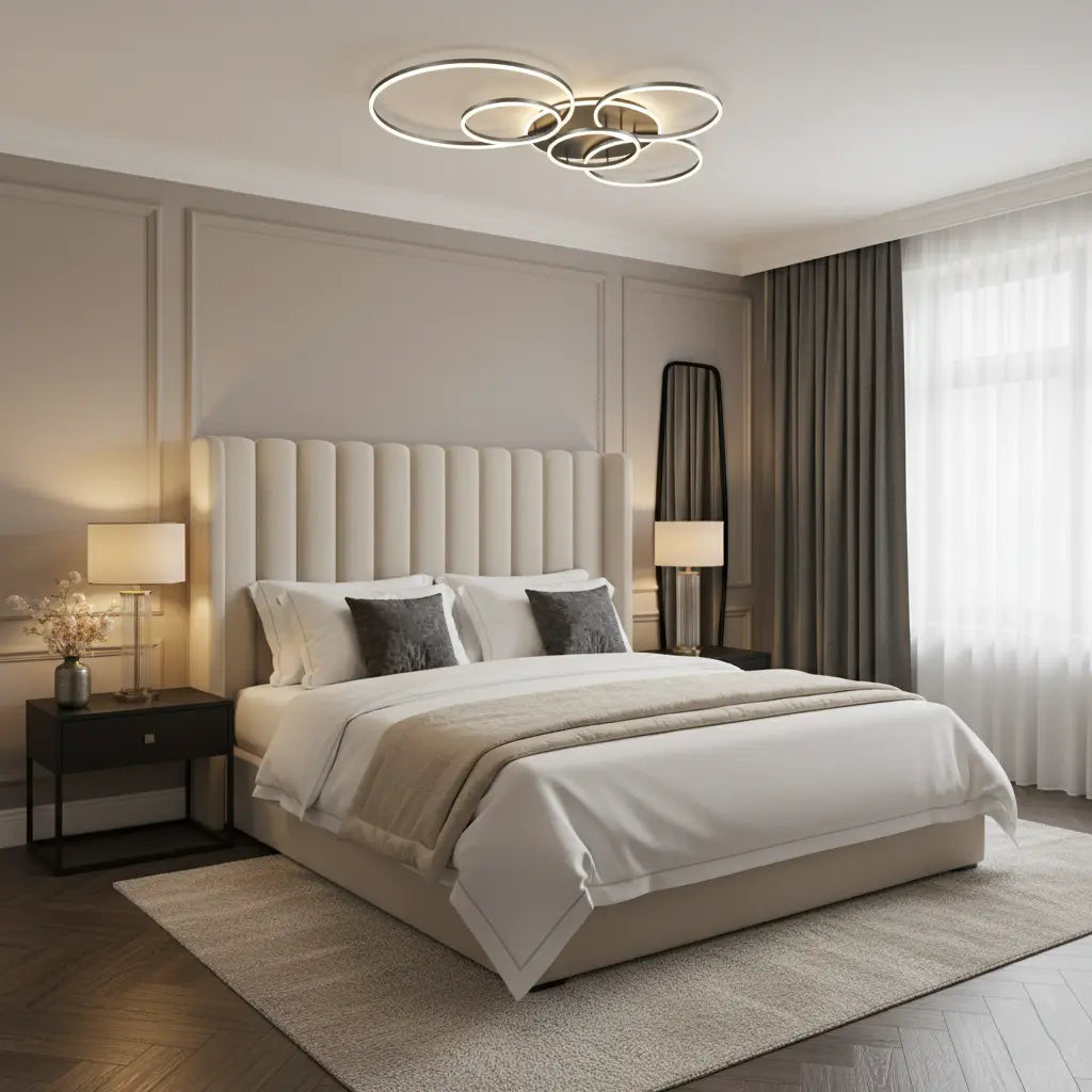Modern LED Ceiling Light with Dimmable Remote Control