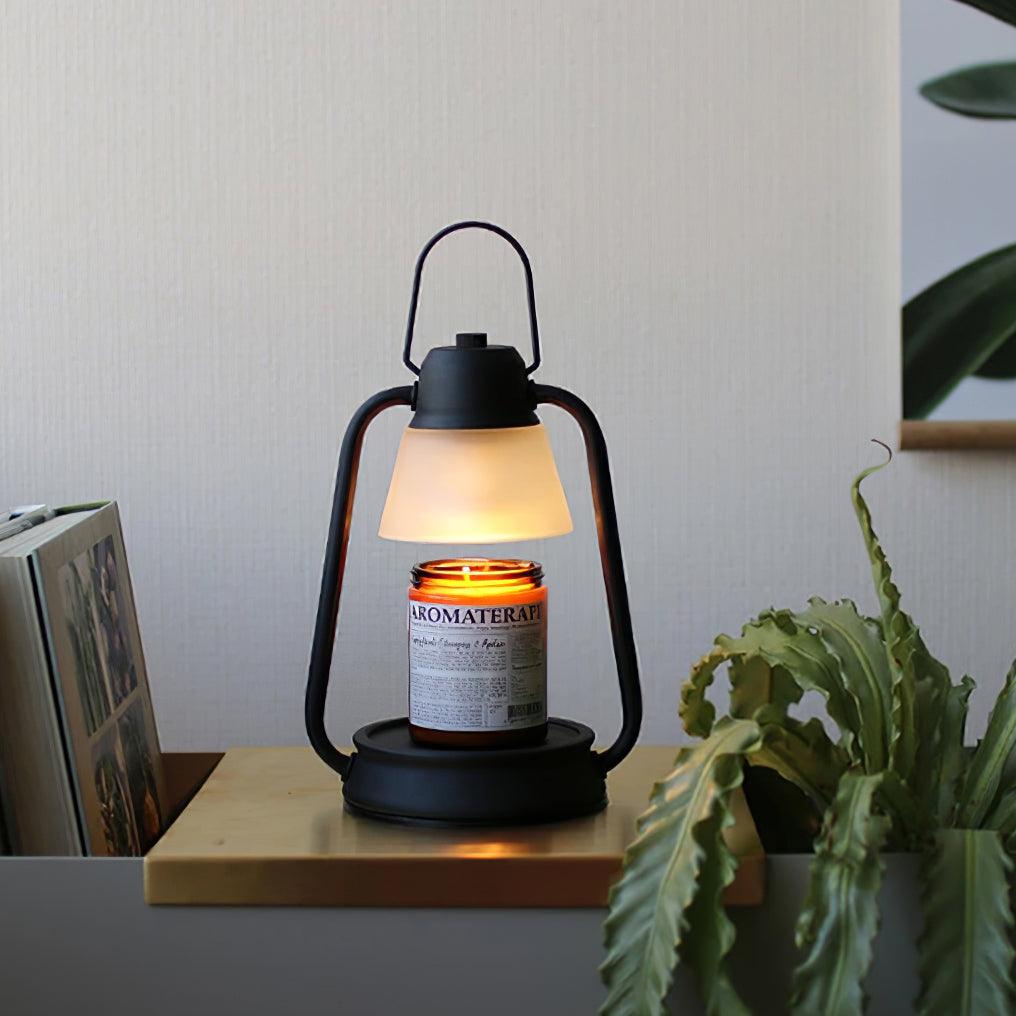 Drivon Candle Warmer Lamp – Industrial Metal Shade – Dimmable Wax Warmer