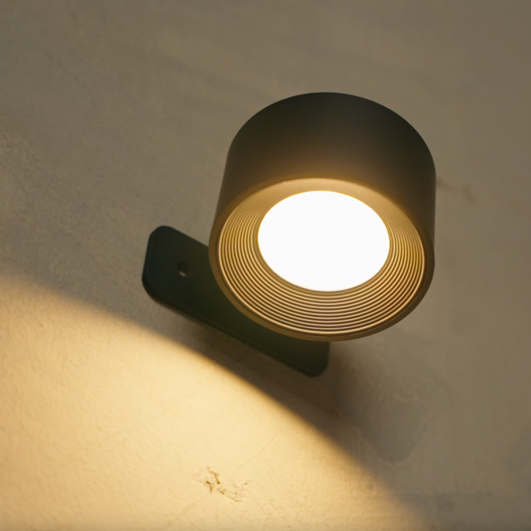 Battery Operated Modern Wall Sconce - Magnetic Mount, Wireless - Bedside Reading Light