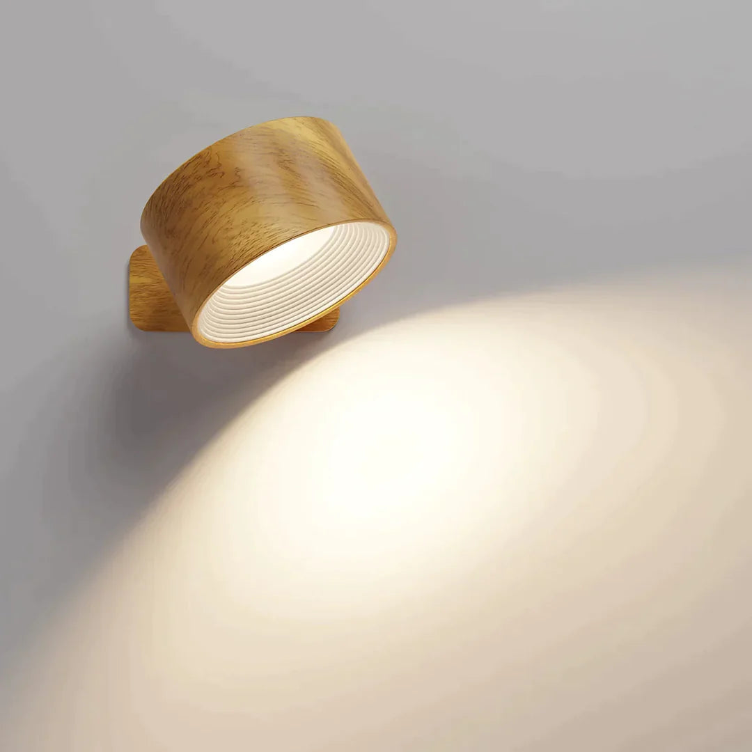Battery Operated Modern Wall Sconce - Magnetic Mount, Wireless - Bedside Reading Light
