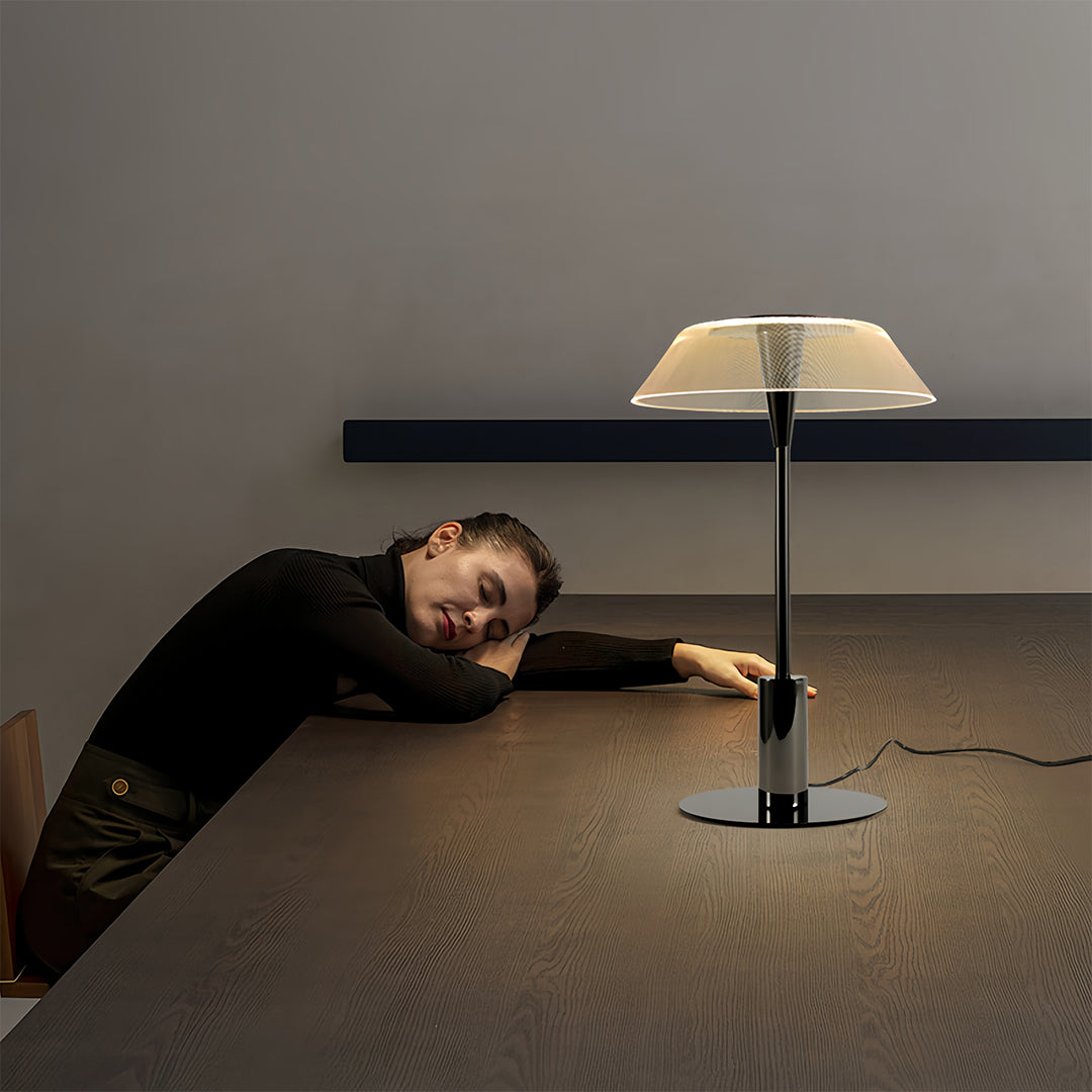 Italian Minimalist Iron & Acrylic Floor Lamp – 3000K Warm LED – Living Room